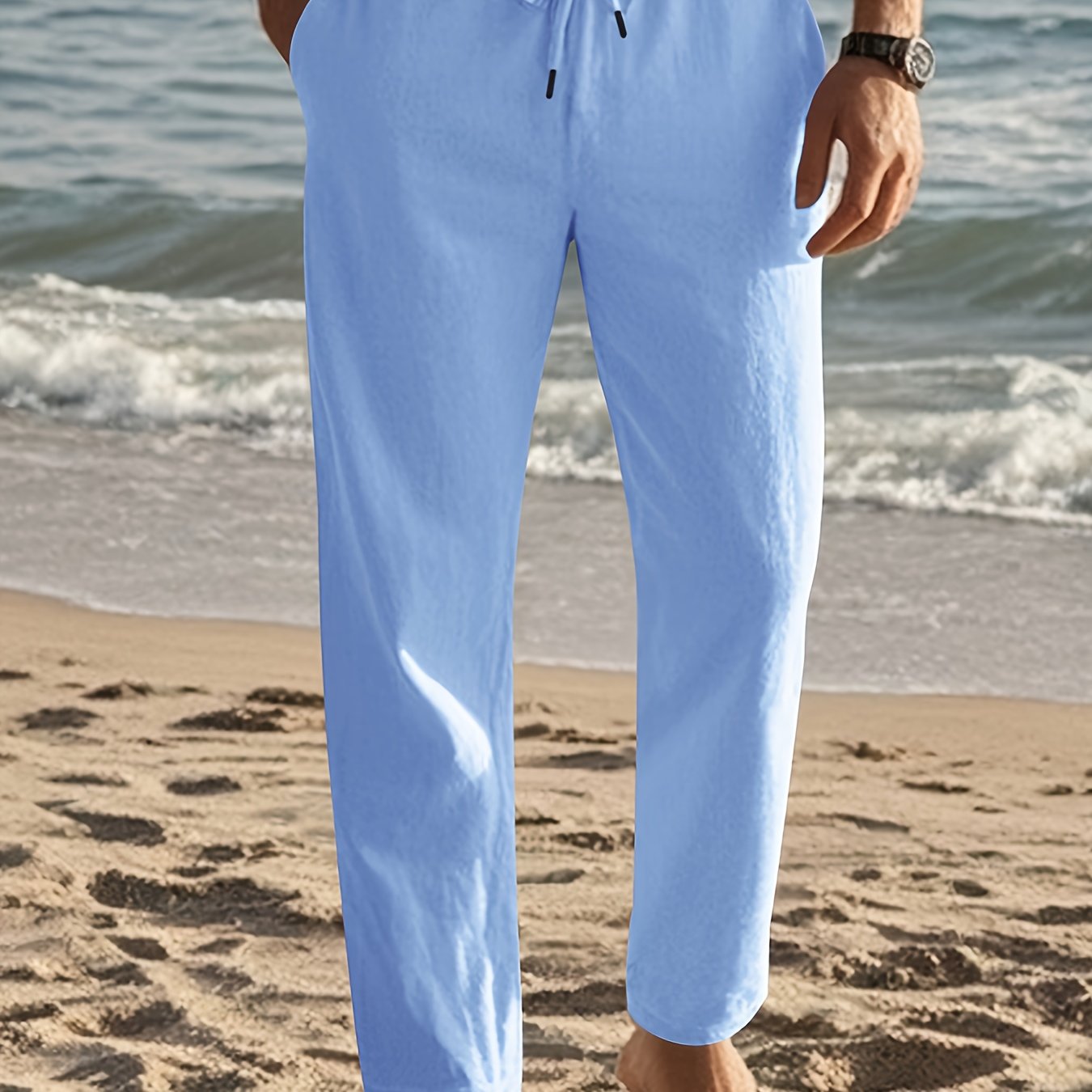 Salvatore - Men's Linen Drawstring Trousers