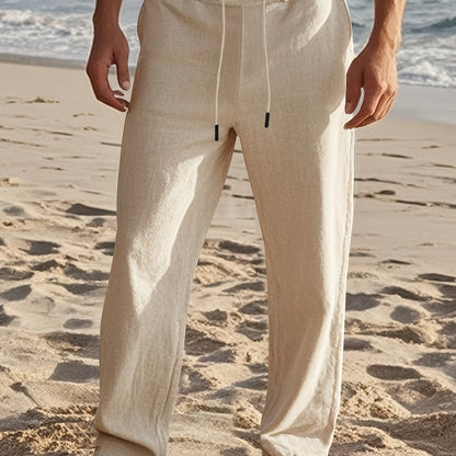 Salvatore - Men's Linen Drawstring Trousers