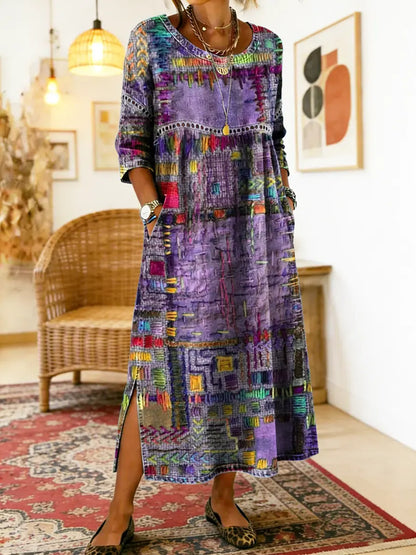 Manuela - Relaxed Patchwork Denim Dress