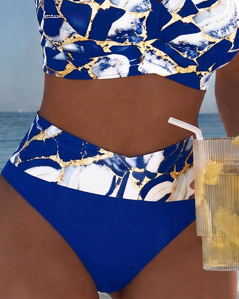 Nerina - Printed Cut-Out Bikini Set