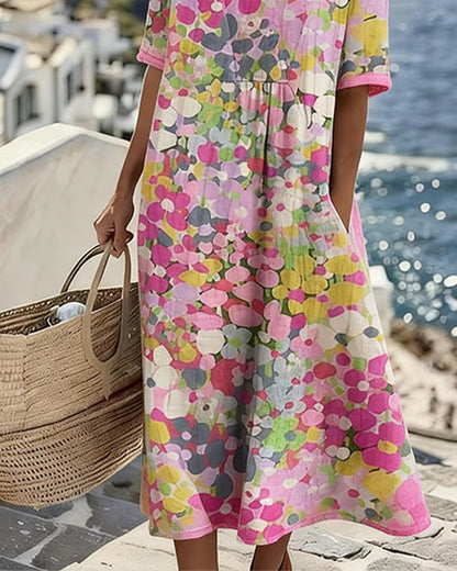 Josefina - Floral A-Line Midi Dress