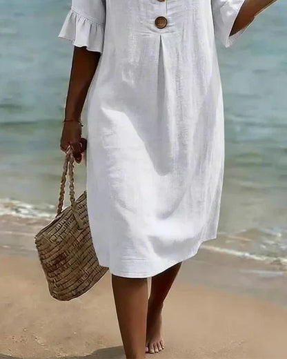 Christa - Airy Button-Front Dress