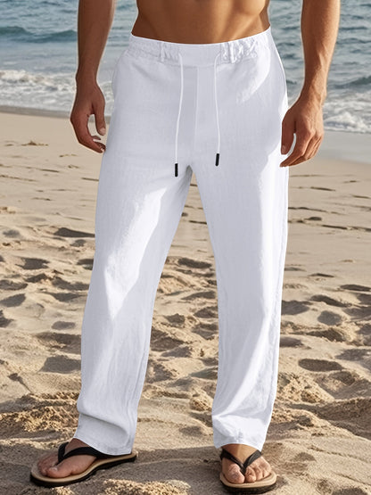 Salvatore - Men's Linen Drawstring Trousers