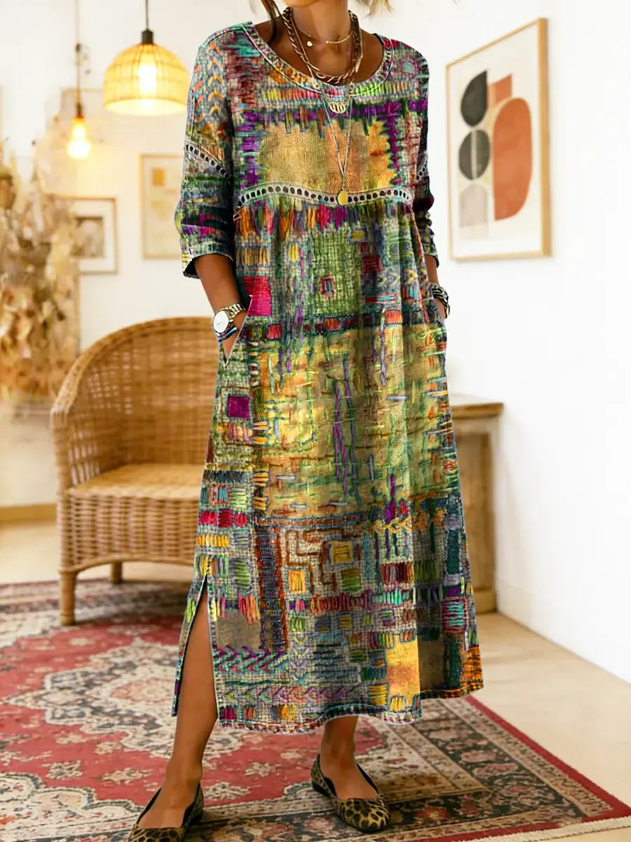 Manuela - Relaxed Patchwork Denim Dress
