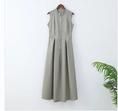 Lunelle - Structured-Collar Maxi Dress