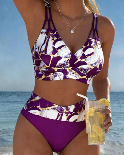 Nerina - Printed Cut-Out Bikini Set