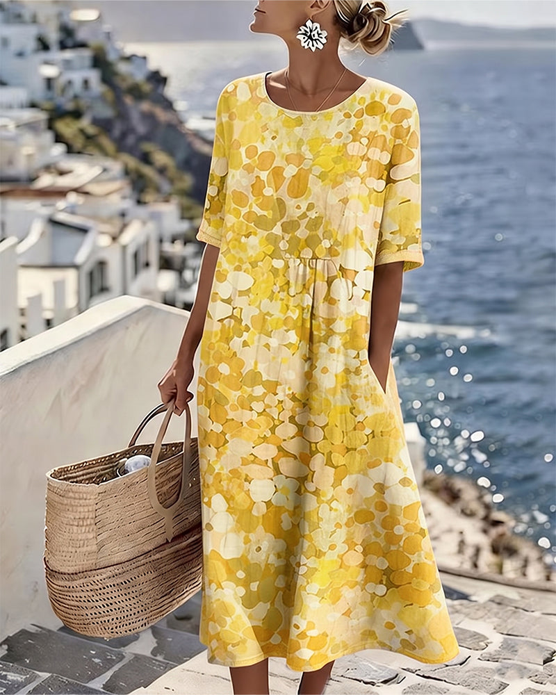 Josefina - Floral A-Line Midi Dress