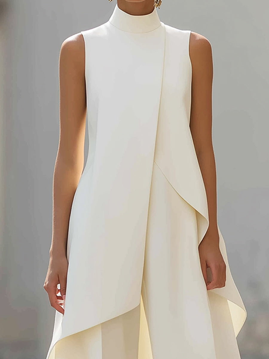 Valmara - Asymmetric High-Neck Jumpsuit