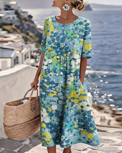 Josefina - Floral A-Line Midi Dress