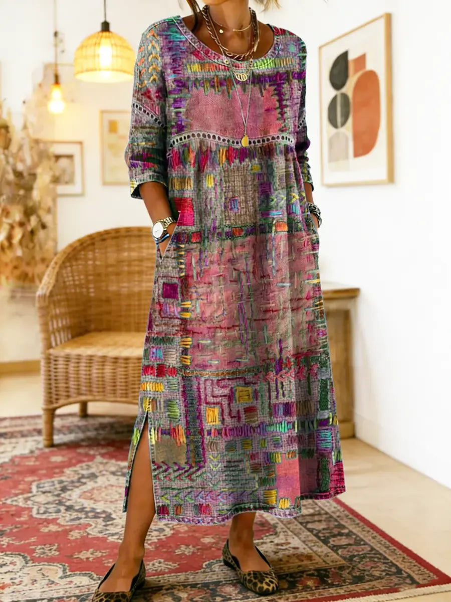 Manuela - Relaxed Patchwork Denim Dress