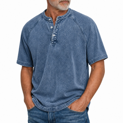 Jonas - Vintage-Washed Cotton-Blend Polo