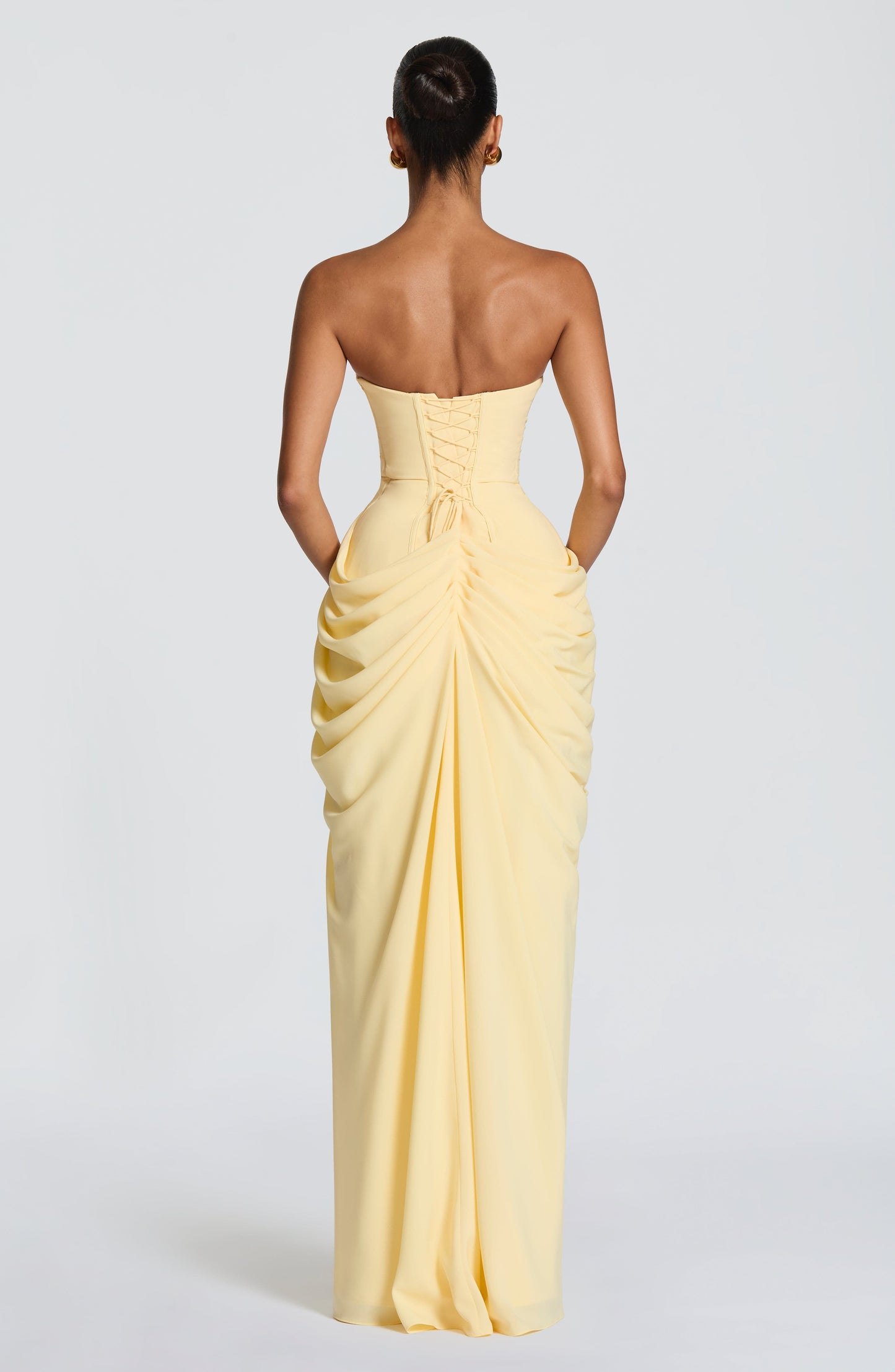 Lola - Corseted Strapless Maxi Dress