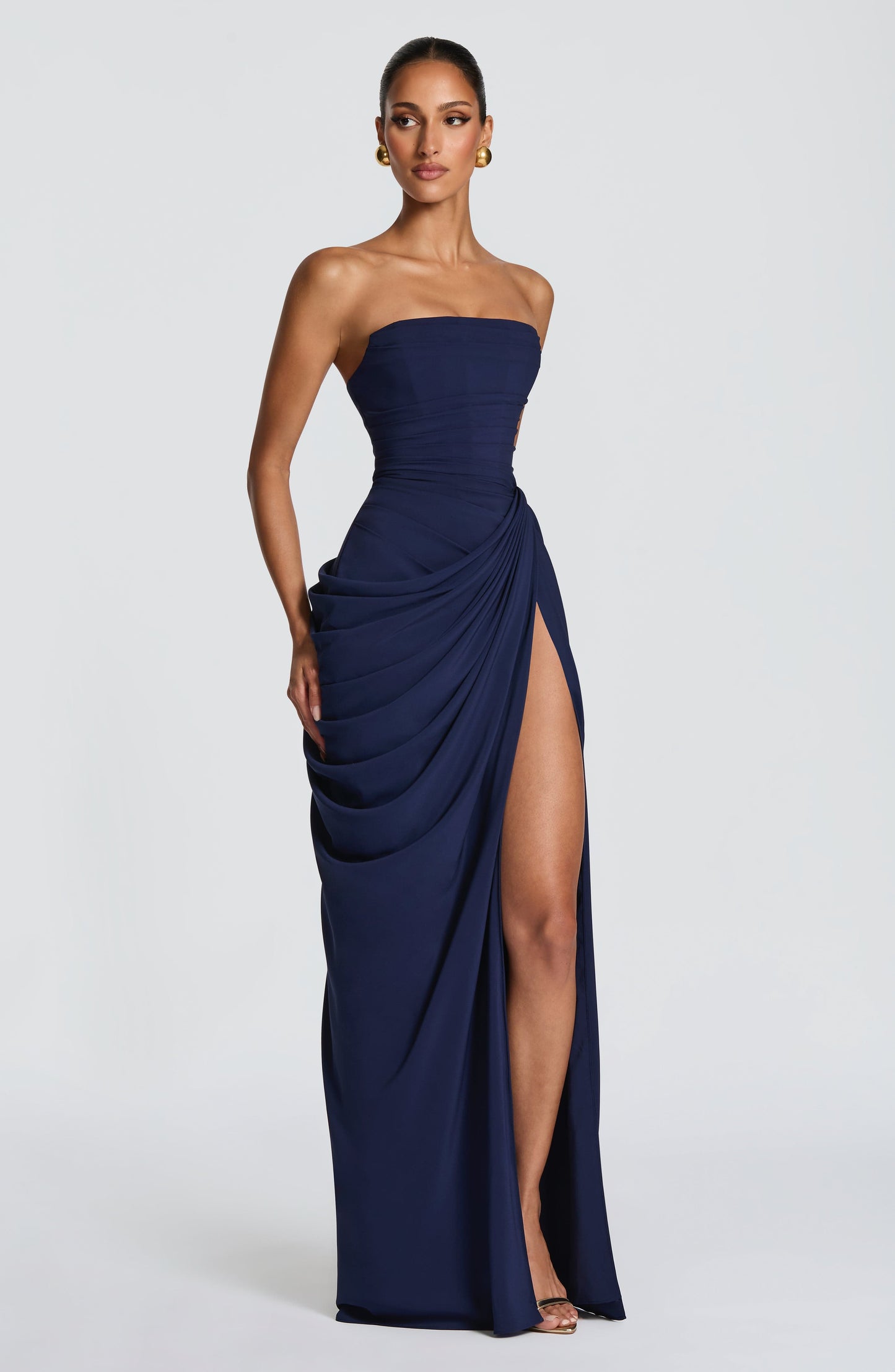 Lola - Corseted Strapless Maxi Dress