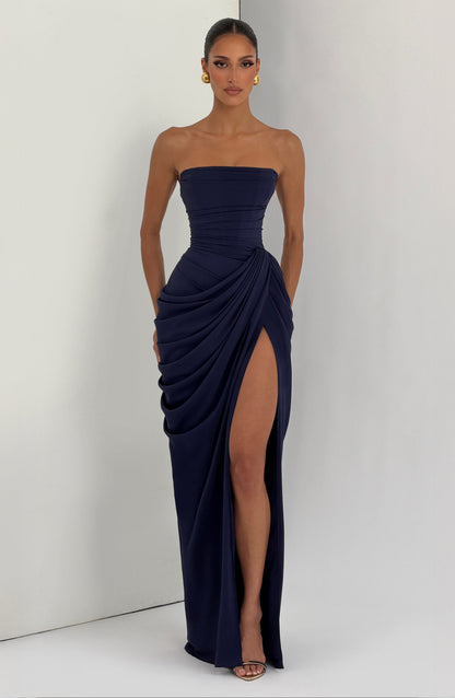 Lola - Corseted Strapless Maxi Dress