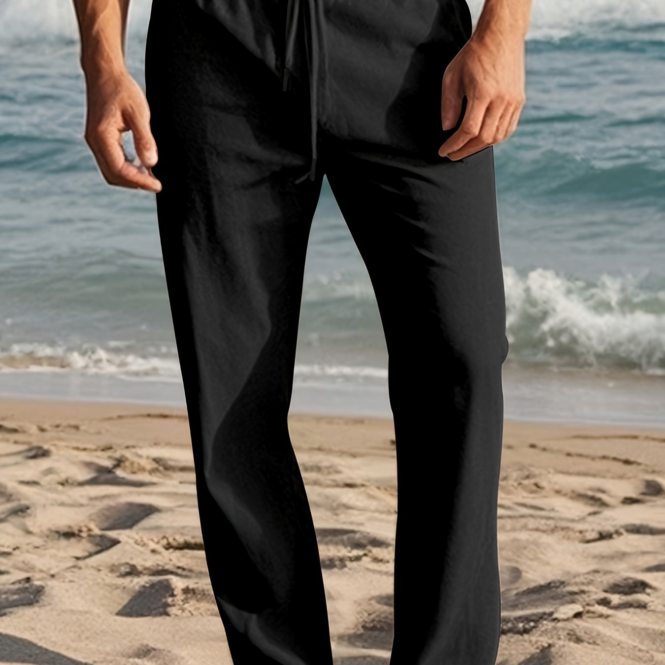 Salvatore - Men's Linen Drawstring Trousers