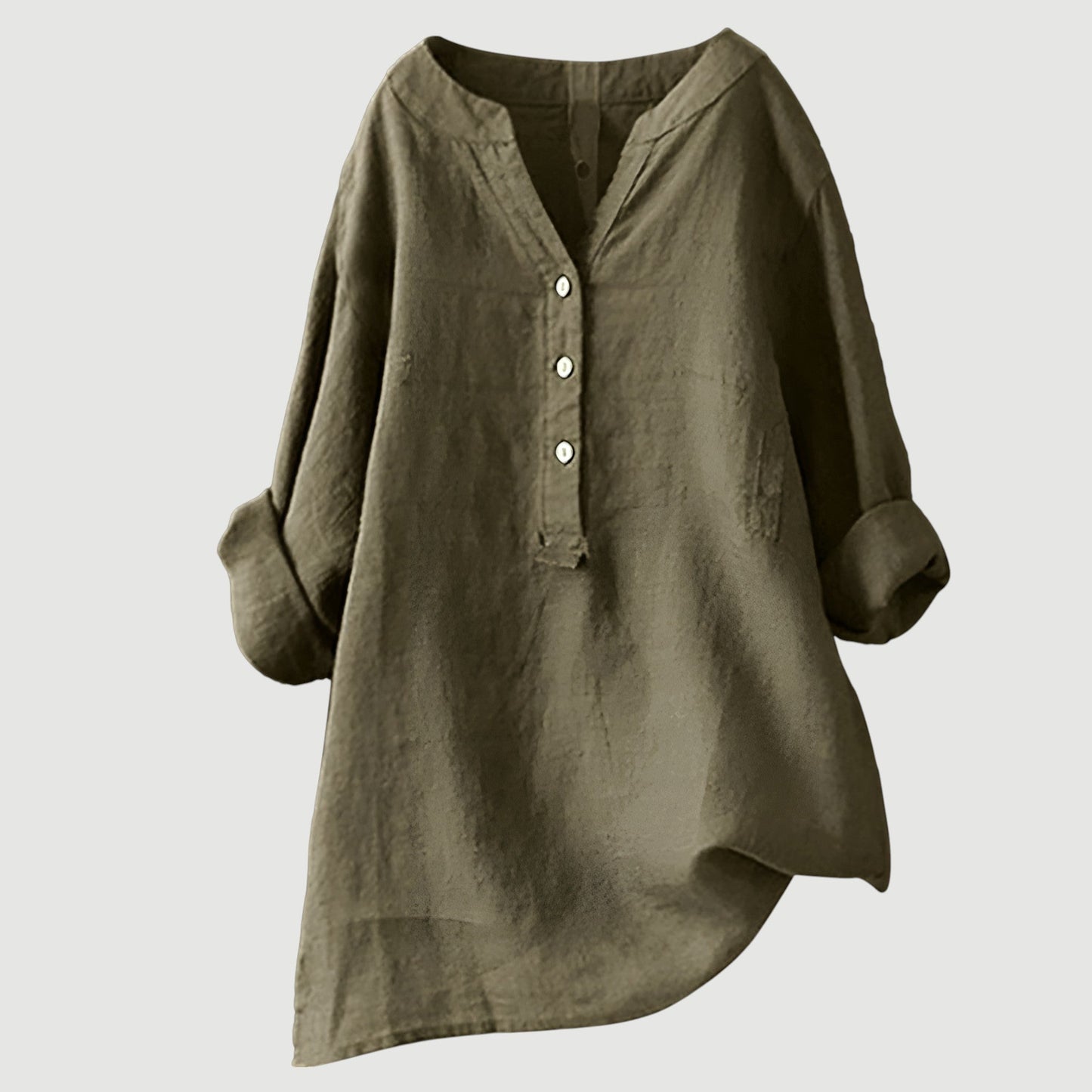 Raquel - Relaxed Button-Front Blouse