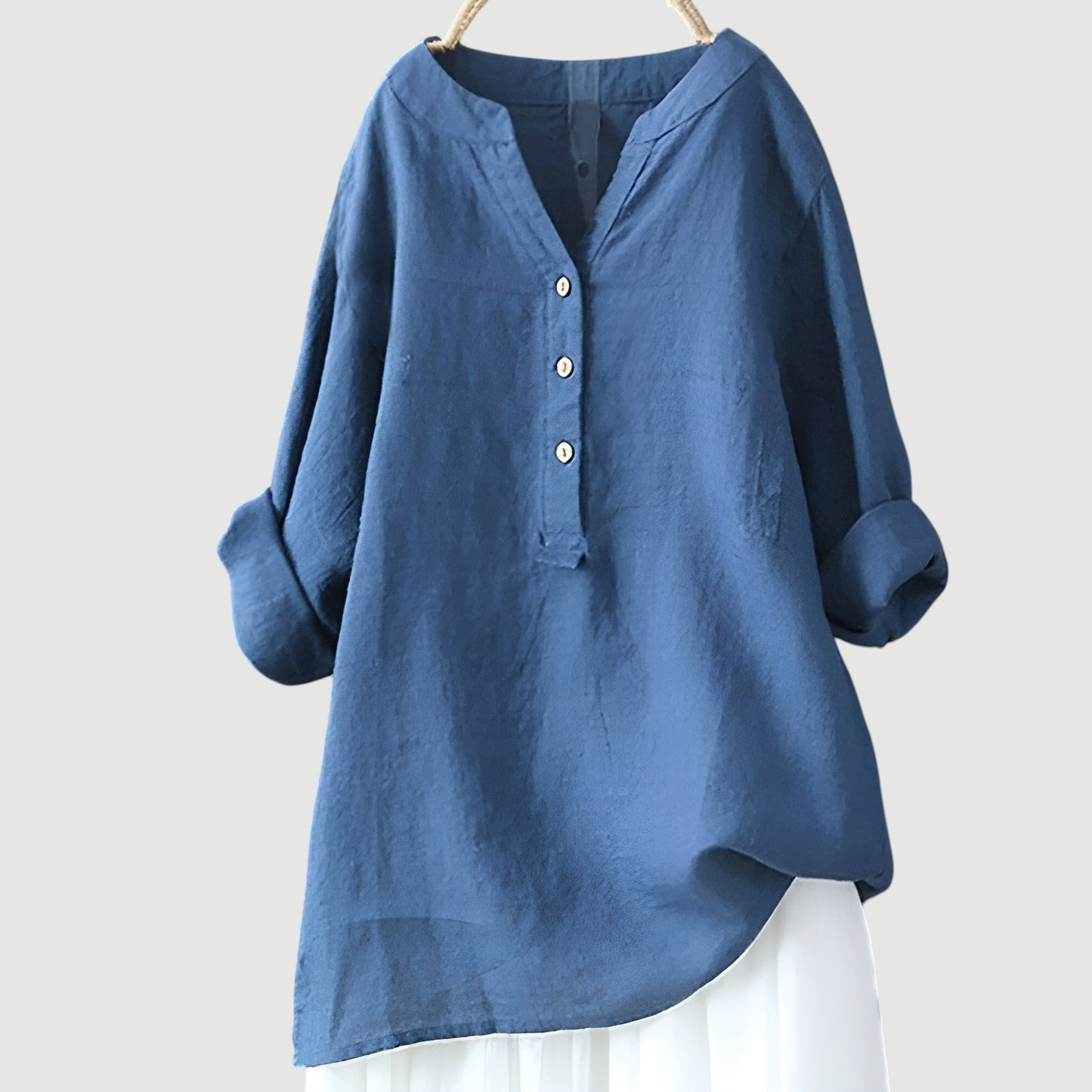 Raquel - Relaxed Button-Front Blouse