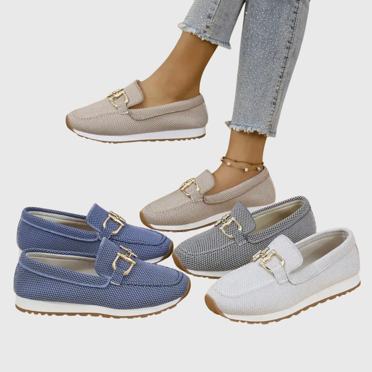 Orlena - Mesh Horsebit Loafers