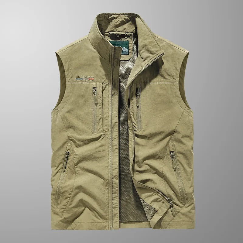 Michal - Stand-Collar Utility Gilet
