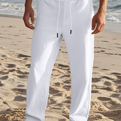 Salvatore - Men's Linen Drawstring Trousers