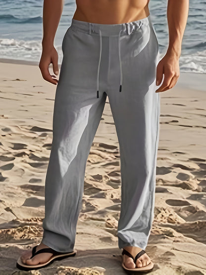 Salvatore - Men's Linen Drawstring Trousers
