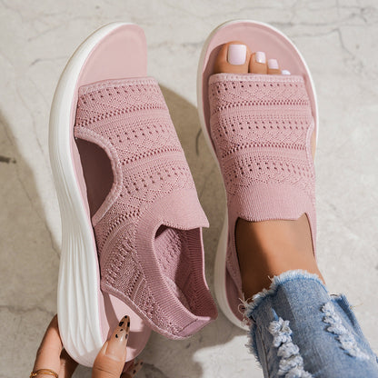 Nalina - Mesh Platform Sandals