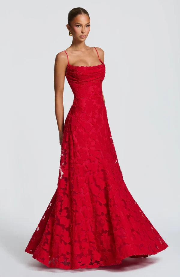 Sofia - Strappy Lace Maxi Dress