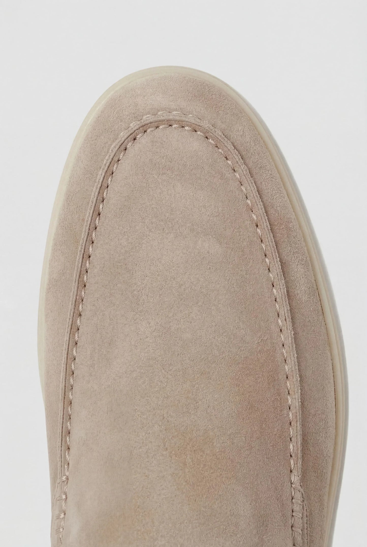 Vernon - Open-Back Beige Suede Mule
