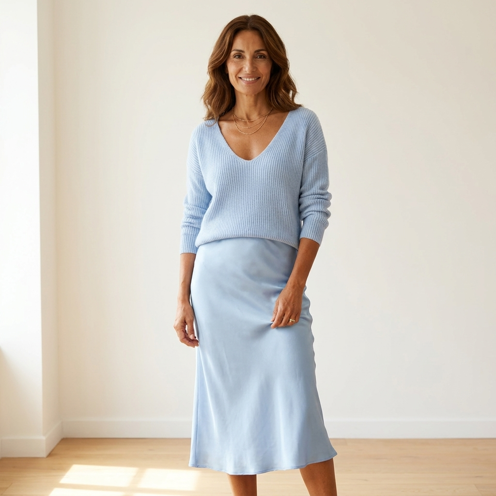 Jolene - Satin Dress & Jumper