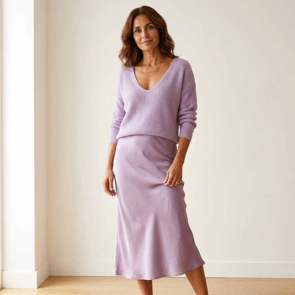 Jolene - Satin Dress & Jumper