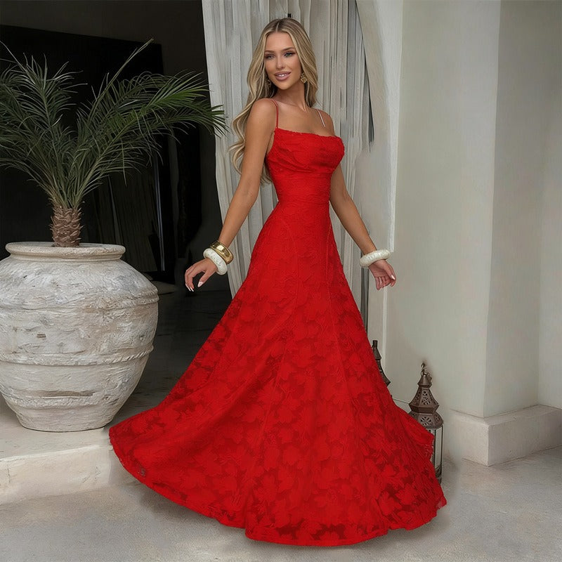 Sofia - Strappy Lace Maxi Dress