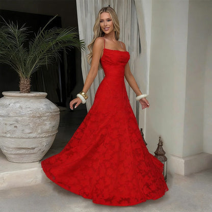Sofia - Strappy Lace Maxi Dress