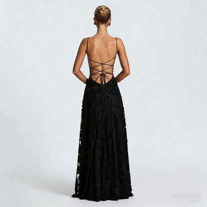 Sofia - Strappy Lace Maxi Dress