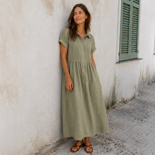 Milagros - Cotton Maxi Shirt Dress