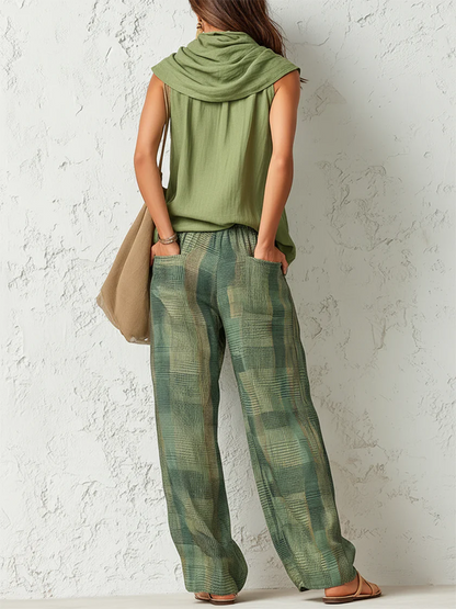 Eszencia - Airy Blouse and Wide-Leg Set