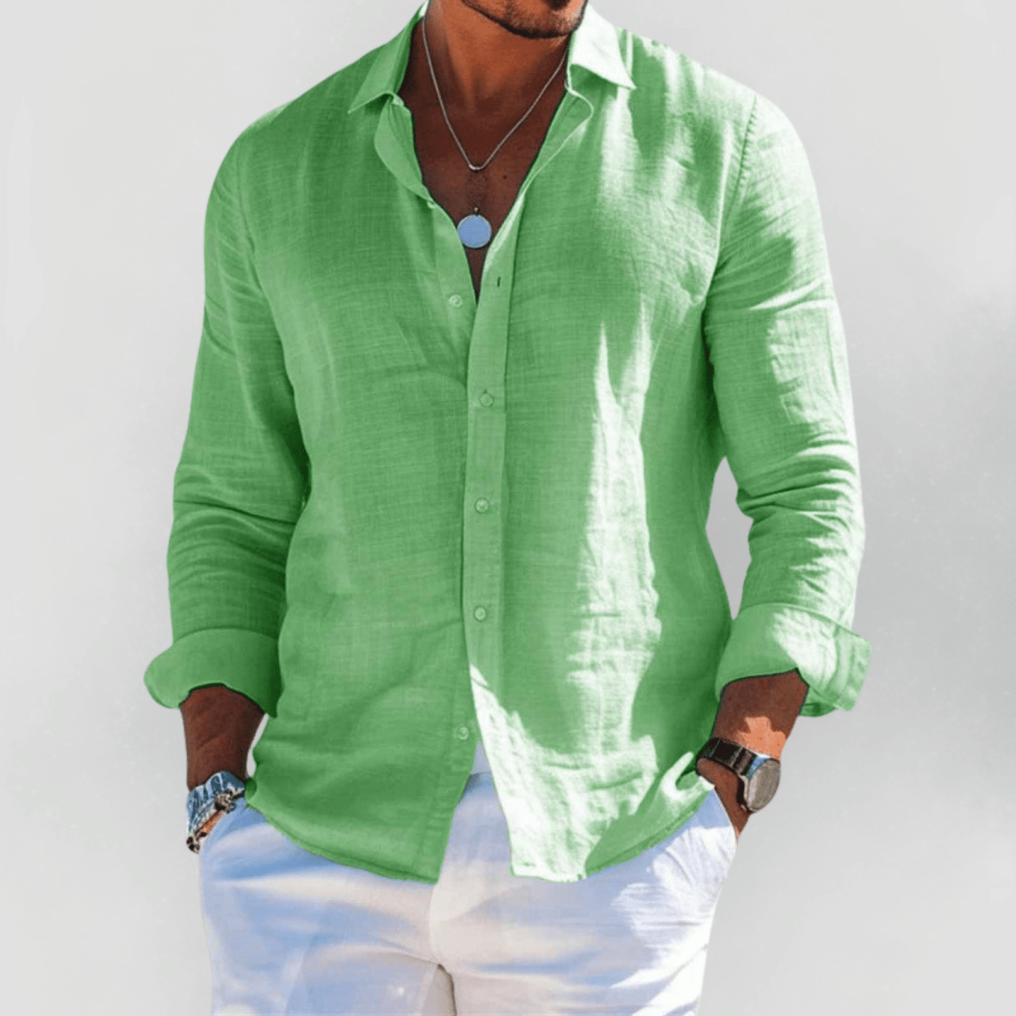 Varello - Open-Collar Summer Shirt