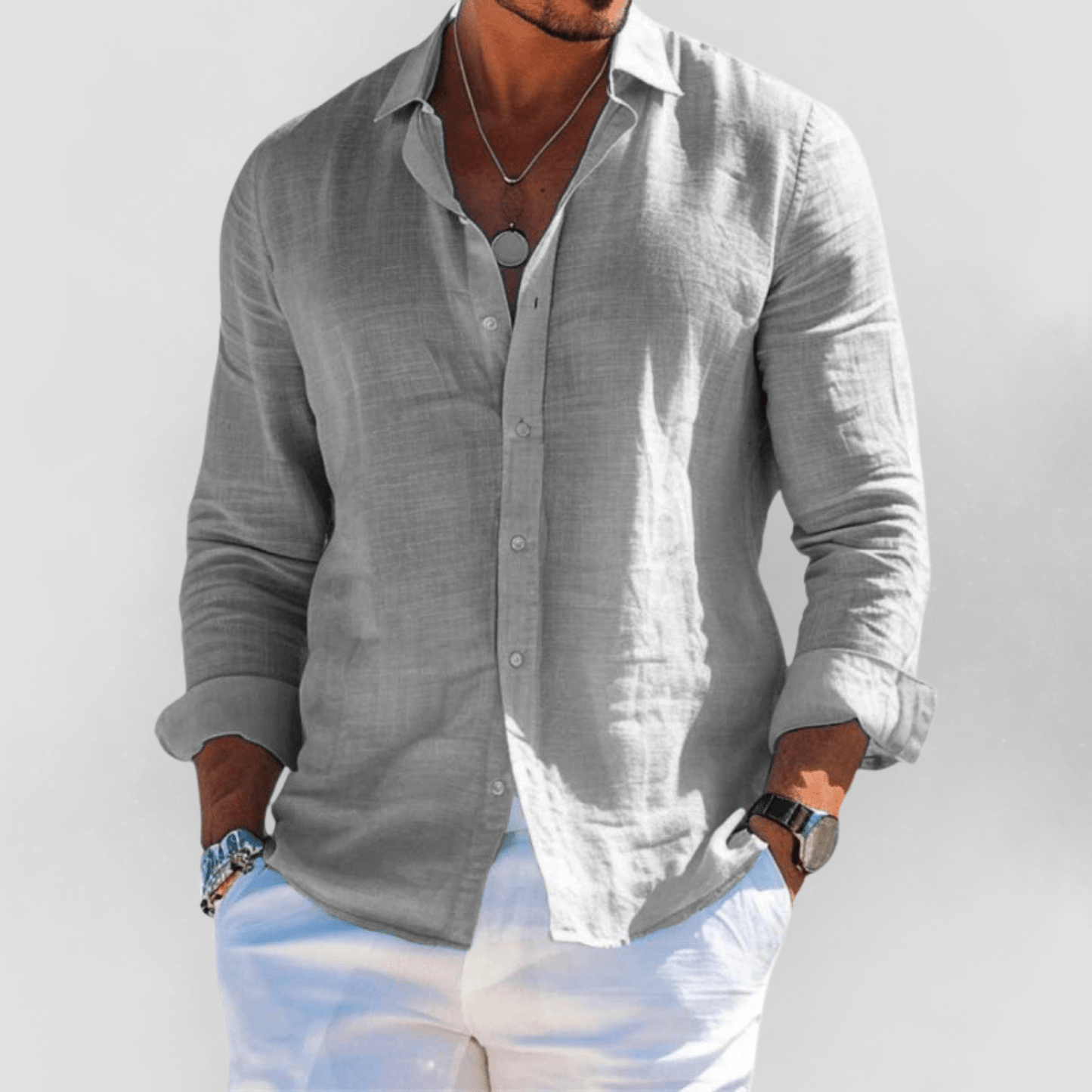 Varello - Open-Collar Summer Shirt