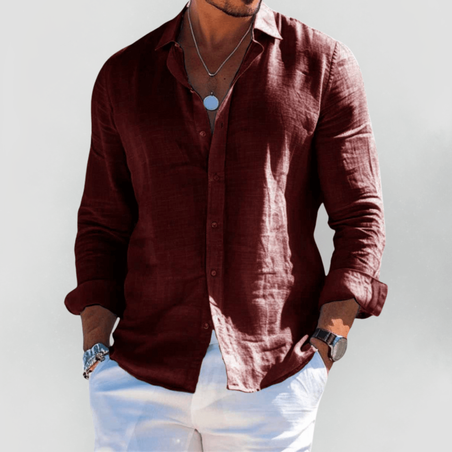 Varello - Open-Collar Summer Shirt