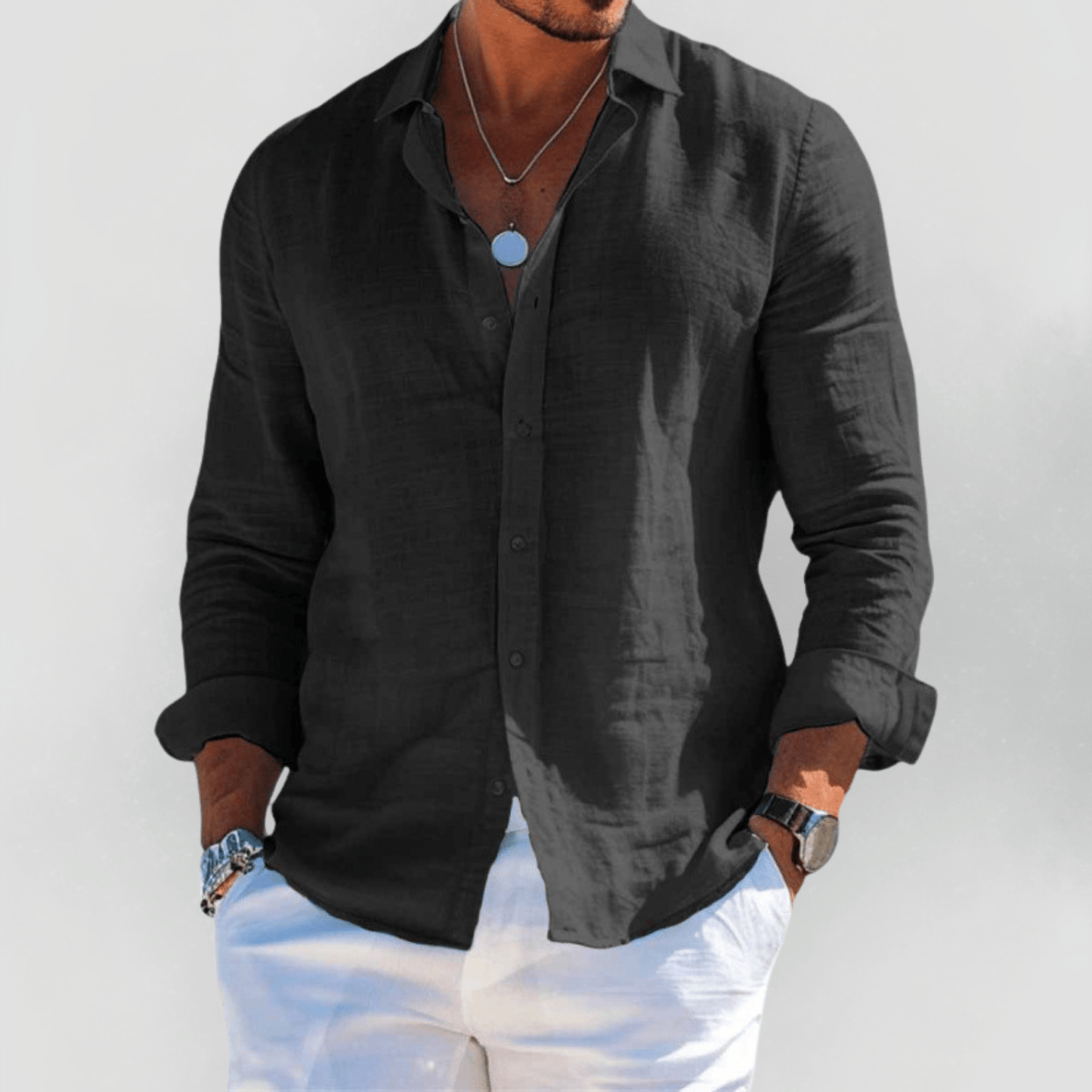 Varello - Open-Collar Summer Shirt