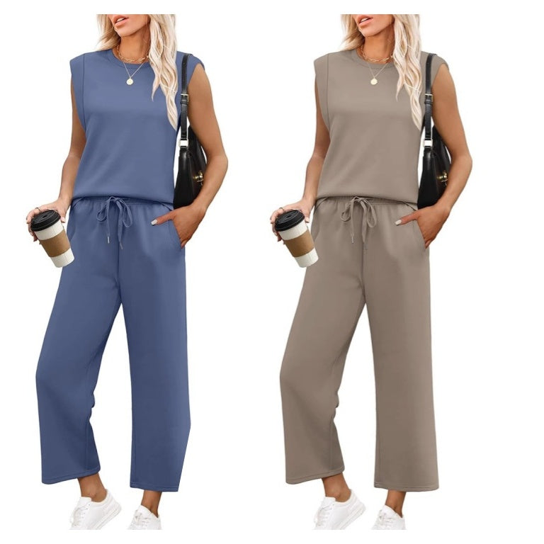 Heidi - Cropped Wide-Leg Lounge Set