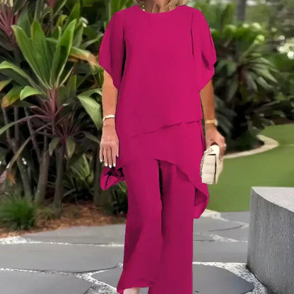 Marian - Asymmetric Chiffon Set