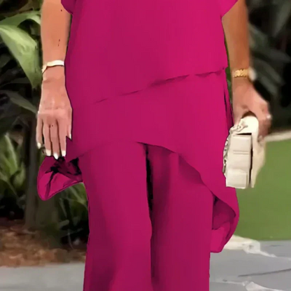Marian - Asymmetric Chiffon Set