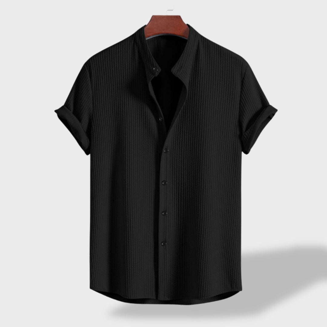 Solin - Mandarin-Collar Linen Shirt