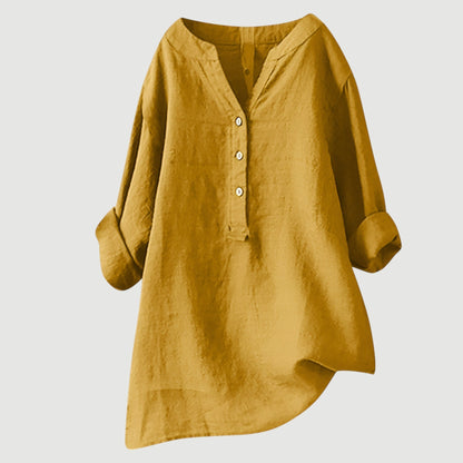 Raquel - Relaxed Button-Front Blouse