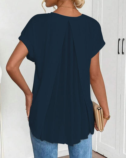 Calden - Patchwork V-Neck T-Shirt