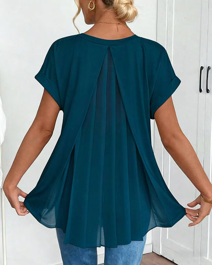 Calden - Patchwork V-Neck T-Shirt