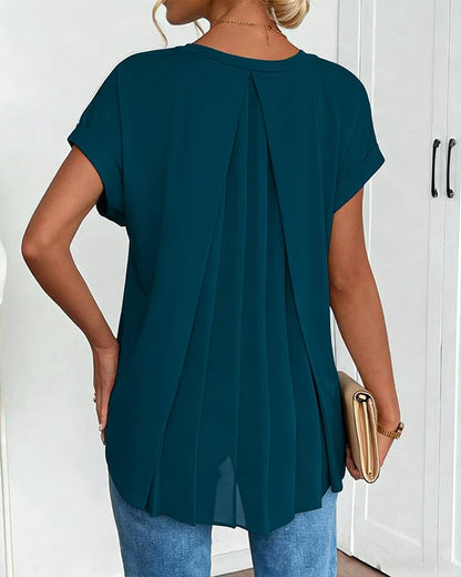 Calden - Patchwork V-Neck T-Shirt