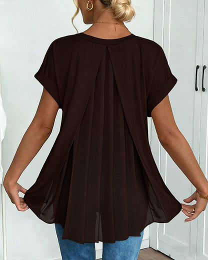 Calden - Patchwork V-Neck T-Shirt