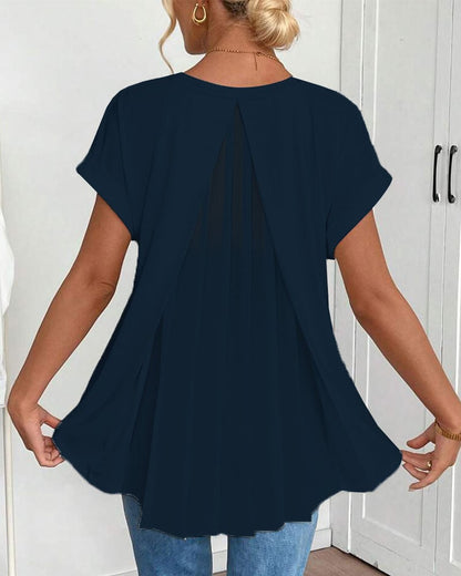Calden - Patchwork V-Neck T-Shirt