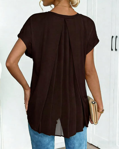 Calden - Patchwork V-Neck T-Shirt